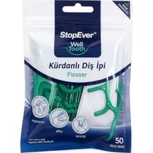 Ceylan Adam Stopever Well Tooth Kürdanlı Diş Ipi Flosser 50'li Paket