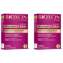 Ceylan Adam Women's Skin Tablet – Kolajen, Biotin, Glutatyon, Hyaluronik Asit ve Vitamin C Içeren Kadınlara Özel Cilt, Saç ve Tırnak Takviyesi – 30 Tablet (2 Paketi)