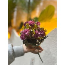 Trendexa Yapay Mini Krizantem Çiçeği, Pembe, 10-15 Cm, Vazo Çiçeği