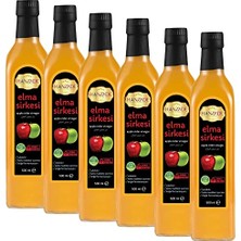 Ceylan Adam Hanzade Bitkisel Elma Sirkesi 500 ml x 6 Adet Doğal Fermantasyon Içilebilir Katkısız Cam Şişe