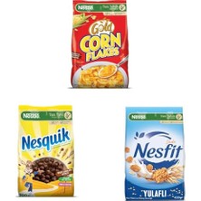 Ceylan Adam Nestlé Kahvaltılık Gevrek Paketi ( Gold Corn Flakes Mısır Gevreği, 650 G, Nesquik Kakaolu Buğday ve Mısır Gevreği, 700 G, Nesfit Sade Tam Tahıl ve Pirinç Gevreği, 420 G)