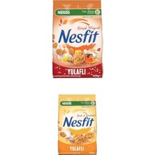 Ceylan Adam Nestlé Nesfit Tam Tahıllı Karışık Meyveli Mısır Gevreği, 400 G & Nestlé Nesfit Ballı ve Bademli Tam Tahıl ve Pirinç Gevreği 400 G