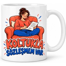Gees Global Koltukla Sözleşme Tasarımlı Porselen Kupa - Model 1107