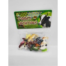 Trendexa Mini Çiftlik Hayvanları 12'li Set Hayvan, Çok Renkli