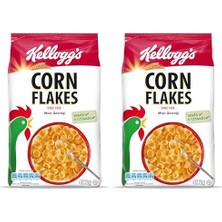 Ceylan Adam Kellogg's Corn Flakes Çıtır Altın Renginde Kahvaltılık Mısır Gevreği 400 Gr,lif Kaynağı,demir ve 6 Vitamin Içerir,folik Asit Içerir 2li Paket