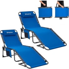 Trendexa Kingcamp Berlin Classic Comfort 2'li Set 5 Kademeli Katlanır Şezlong