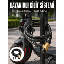 Trendexa 200 cm Uzun Çelik Kablo Kilidi Dayanıklı Anahtarlı Motor ve Bisiklet Kilidi