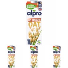 Trendexa Alpro Şekersiz Bitki Bazlı Laktızsuz Yulaf Içecek 1000 ml (4 Paketi)