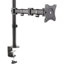 Trendexa Monitör Tutucu - Masa Kelepçesi - 1 Monitör - 27 Inçe Kadar - 1x 8 Kg'a Kadar - Vesa 75X75, 100X100 - Siyah