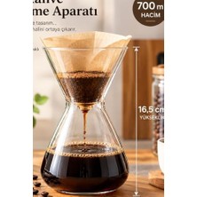 Trendexa Borosilikat Cam Kahve Demleyici Dripper Kahve Demleme Caraf 700ML