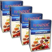 Trendexa Hanzade Bitkisel Propolisli - C Vitaminli - Kara Mürverli Atom Çayı Kış Çayı 150 gr x 4 Adet