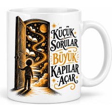 Gees Global Çocuğun Sorusu Tasarımlı Porselen Kupa - Model 1131