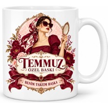 Gees Global Temmuz Özel Baskı Hanımefendi Tasarımlı Porselen Kupa - Model 1172