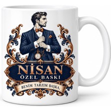 Gees Global Nisan Özel Baskı Beyefendi Tasarımlı Porselen Kupa - Model 1157