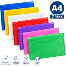Ceylan Adam A4 Çıtçıtlı Zarf Dosya (7, Çok Renkli)