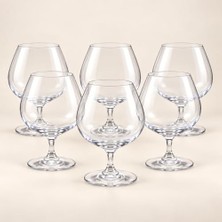 Trendexa Cam Kadeh 650 ml 6’lı Set, Geniş Hazneli Şeffaf Ayaklı Bardak Takımı, Su, Meyve Suyu, Kokteyl ve Şarap Sunum Kadehi