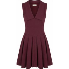 Bisou Mini Elbise - Bordo