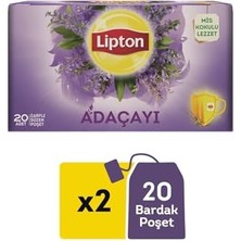 Trendexa Lipton Adaçayı Bitki Süzen Poşet Çay 20LI x 2 Adet