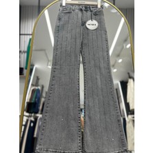Noshe Likralı Taşlı Kot Pantolon