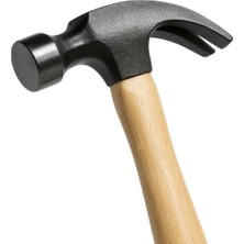 Odea Beylini 300GR Profesyonel Ahşap Saplı Claw Çekiç 12 cm Çelik Baş Ergonomik Çivi Sökme Çakma Ergonomik Dayanıklı
