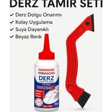 Trendexa Derz Tamir Dolgusu + Derz Temizleme Kazıyıcı Seti, Beyaz