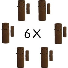 Trendexa Lorex LR-4444K Kahverengi Pilli Kapı Pencere Alarmı - 6 Adet