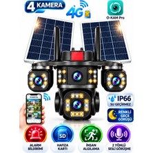 O-Kam OK-S-341 PREMIUM4G 4 Lens Aov Solar Çi̇ft Panel Kamera