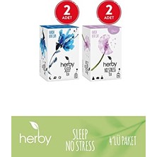 Mey İthalat Herby Bitki Çayı Rahatlama Paketi (Sleep Tea, No Stress Tea), 4'lü