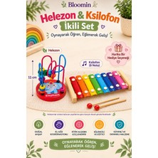 Bloomin Ahşap Mini Helezon & Ksilofon Eğitici Oyuncak Seti