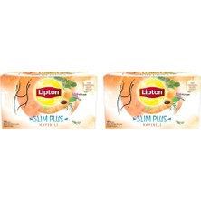 Mey İthalat Lipton Slim Plus Kayısılı Bardak Süzen Poşet Bitki Çayı 40'li Paket, 36 G
