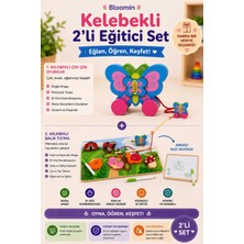 Bloomin 2li Ahşap Eğitici Kelebekli Oyun Seti