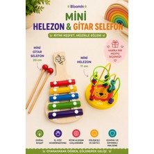 Bloomin 2 Li Ahşap Mini Gitar Ksilofon & Mini Helezon Seti