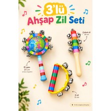 Bloomin Ahşap 3’lü Zil Seti (D Zil & Çubuk Zil & El Çanı)