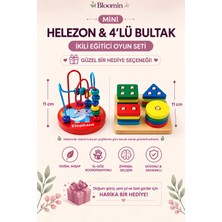 Bloomin Mini Helezon & 4’lü Bultak Eğitici Ahşap Oyuncak Seti
