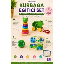 Bloomin 4lü Ahşap Kurbağalı Eğitici Set