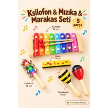 Bloomin Ahşap Ksilofon & Mızıka & Marakas Müzik Seti