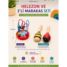 Bloomin Ahşap Mini Helezon & 2li Marakas Eğitici Oyuncak Seti