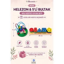 Bloomin Mini Helezon & 5’li Bultak Eğitici Ahşap Oyuncak Seti