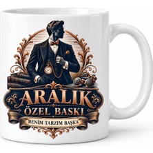 Bucuks Aralık Özel Baskı Beyefendi Tasarımlı Porselen Kupa - Model 1165 Bcks