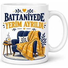 Bucuks Kışa Yumuşak Iniş Tasarımlı Porselen Kupa - Model 1133 Bcks