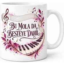 Bucuks Nota Arası Nefes Tasarımlı Porselen Kupa - Model 1122 Bcks
