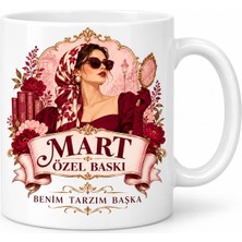 Bucuks Mart Özel Baskı Hanımefendi Tasarımlı Porselen Kupa - Model 1168 Bcks