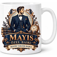 Bucuks Mayıs Özel Baskı Beyefendi Tasarımlı Porselen Kupa - Model 1158 Bcks