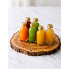 JUNİBELİW 6 Adet 50 ml Cam Şişe Küçük Gold Metal Kapaklı Çok Amaçlı Shot Şişesi 6 x 50 ml