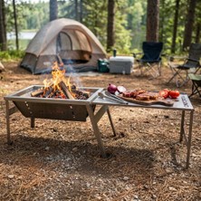 Volcano Ayaklı Kapaklı Paslanmaz Barbekü