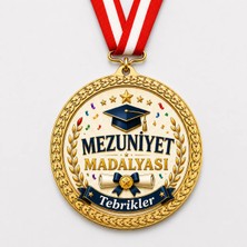 Lider Baskı 3 Adet Mezuniyet Madalyası Dijital Baskılı  Madalya