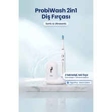 Fakir Probiwash Ultrasonik 2in1 Diş Fırçası Orta Sertlikte Kıllar ile 3 Yedek Başlık ve Seyahat Kabı