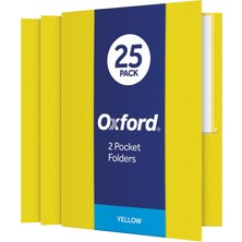 Str Store Çift Cepli Klasörler, Dokulu Kağıt, Mektup Boyutu, Sarı, 100 Yaprak Tutar, 25'li Kutu (57509EE)