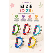Bloomin 1 Adet Ahşap El Zili ( D Zil ) Eğitici Oyuncak Müzikli Oyuncak