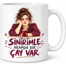 Soi Home Çaylı Tampon Tasarımlı Porselen Kupa - Model 1115 Soı